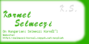 kornel selmeczi business card